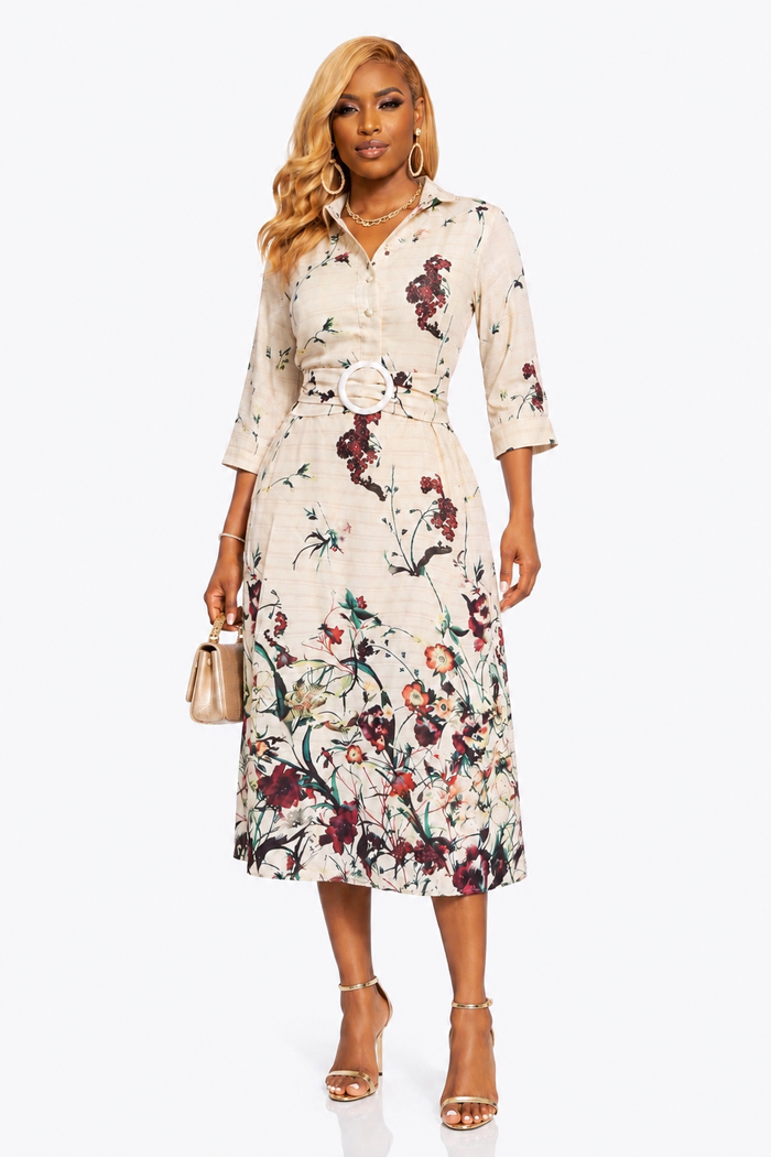Garden of Love-- Floral Fashion Dress