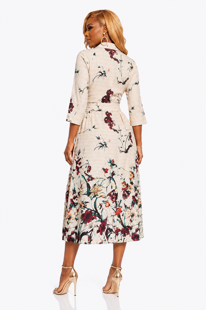 Garden of Love-- Floral Fashion Dress