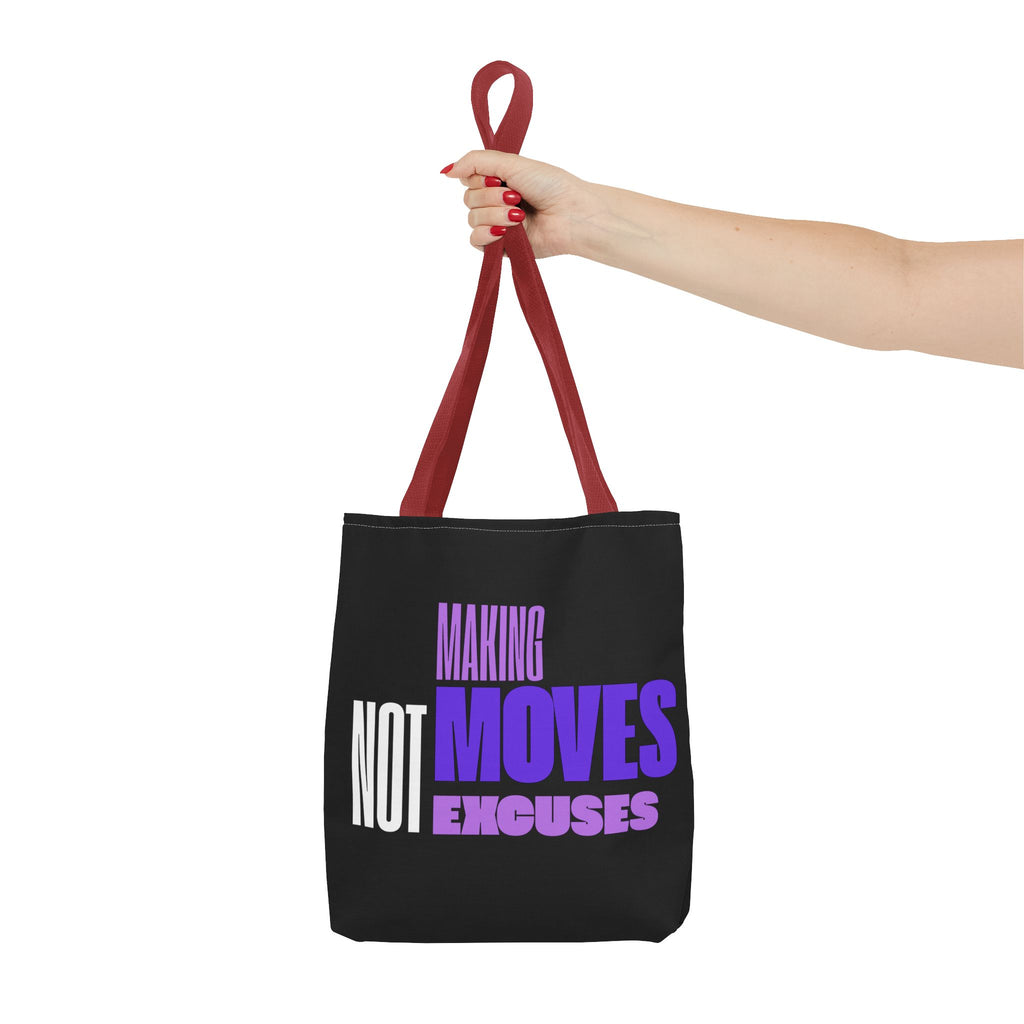 Making Moves- Black Canvas Top Handle Tote