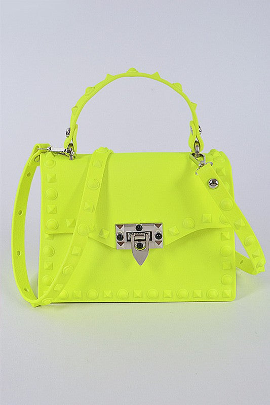 Studded Top Handle Swing Bag