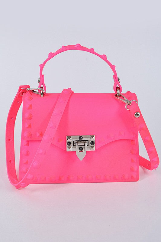 Studded Top Handle Swing Bag