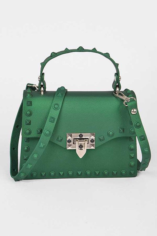 Studded Top Handle Swing Bag