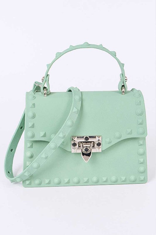 Studded Top Handle Swing Bag