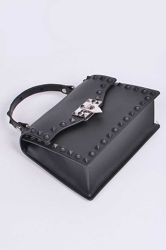 Studded Top Handle Swing Bag