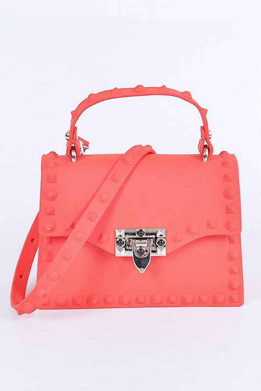 Studded Top Handle Swing Bag