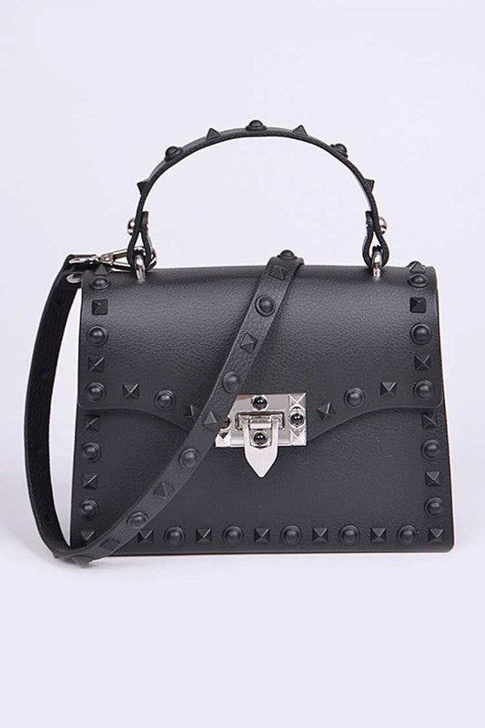 Studded Top Handle Swing Bag