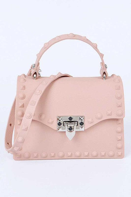 Studded Top Handle Swing Bag