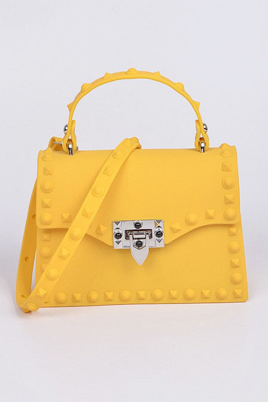 Studded Top Handle Swing Bag