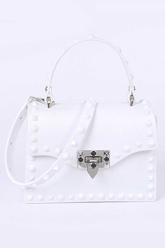 Studded Top Handle Swing Bag