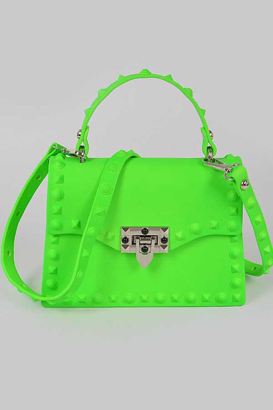 Studded Top Handle Swing Bag