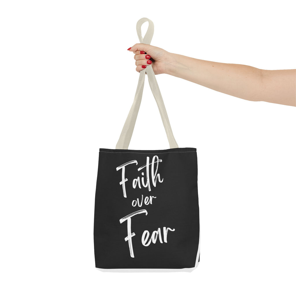 Faith It- Black Canvas Tote