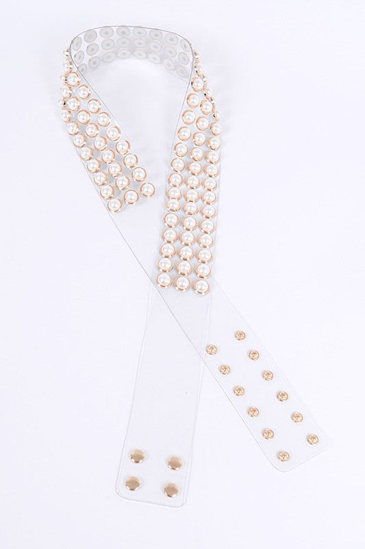 Pretty Please- Pearl Studded Belt
