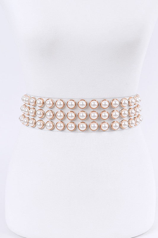 Pretty Please- Pearl Studded Belt