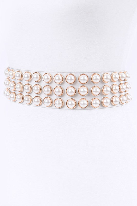 Pretty Please- Pearl Studded Belt
