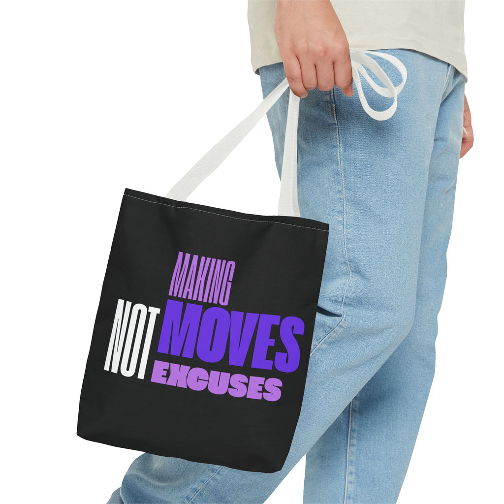 Making Moves- Black Canvas Top Handle Tote