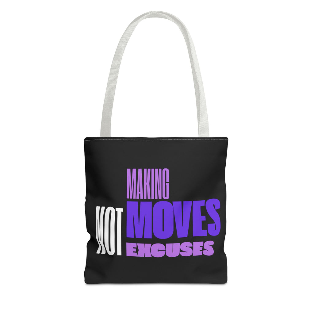 Making Moves- Black Canvas Top Handle Tote