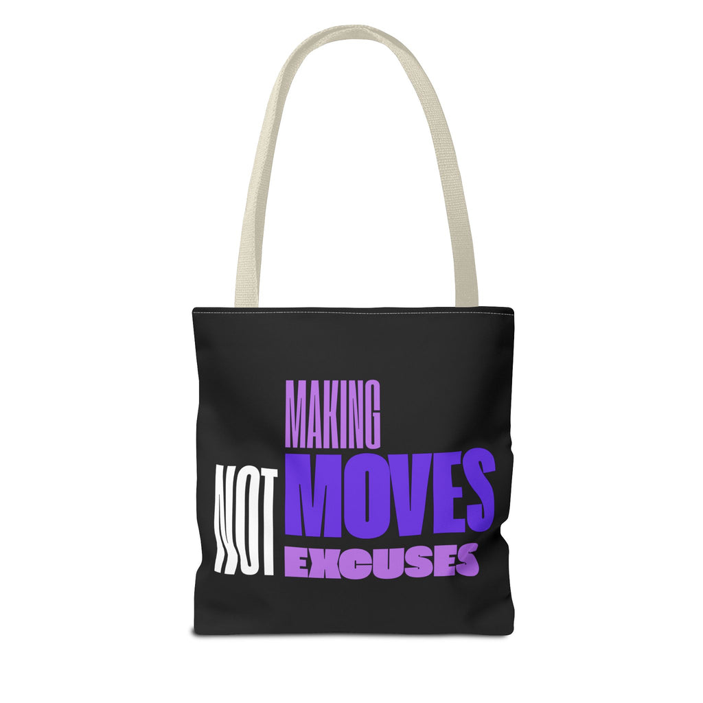 Making Moves- Black Canvas Top Handle Tote