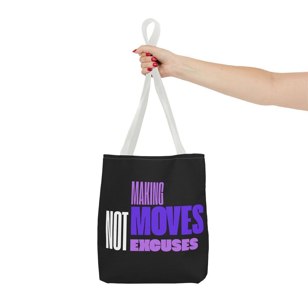 Making Moves- Black Canvas Top Handle Tote