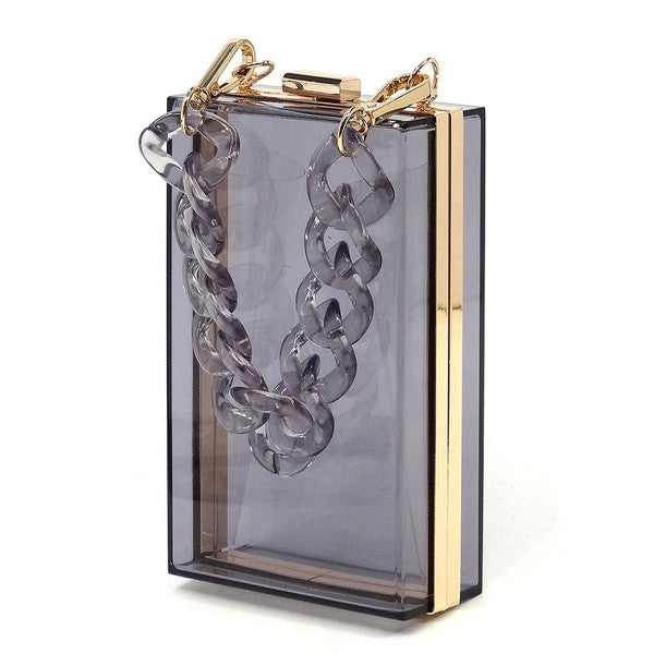 Crystal Clear Elegance: Acrylic Chain Crossbody