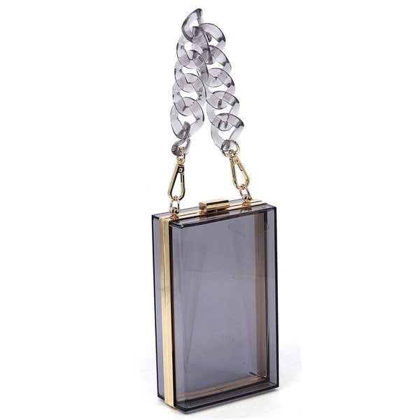 Crystal Clear Elegance: Acrylic Chain Crossbody
