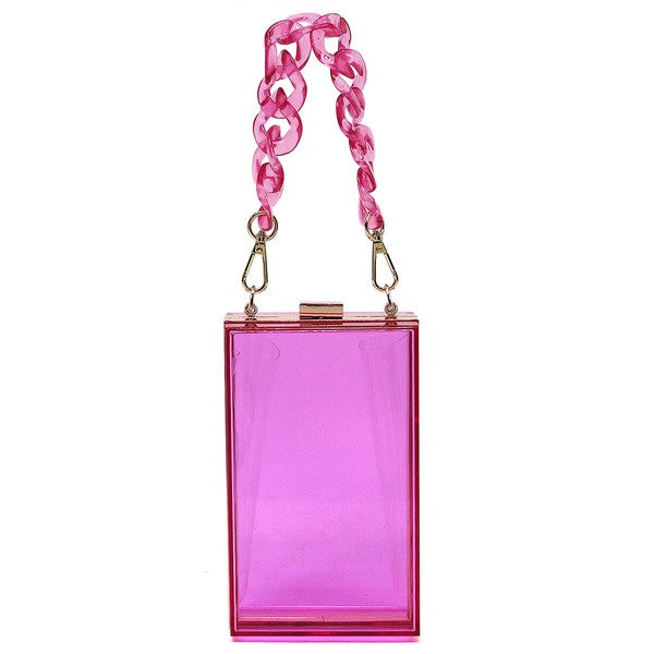 Crystal Clear Elegance: Acrylic Chain Crossbody