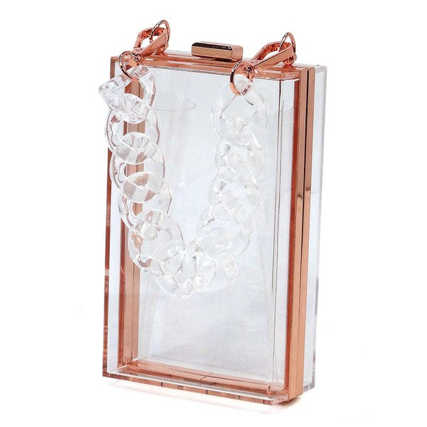 Crystal Clear Elegance: Acrylic Chain Crossbody