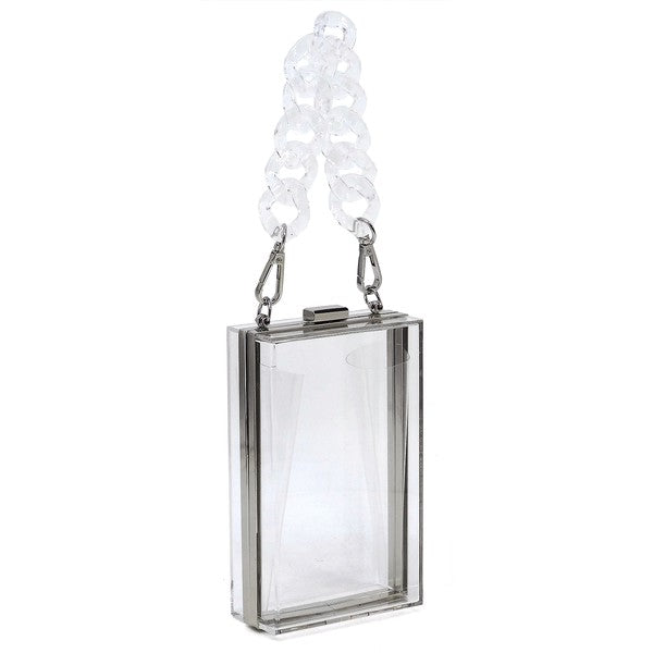 Crystal Clear Elegance: Acrylic Chain Crossbody