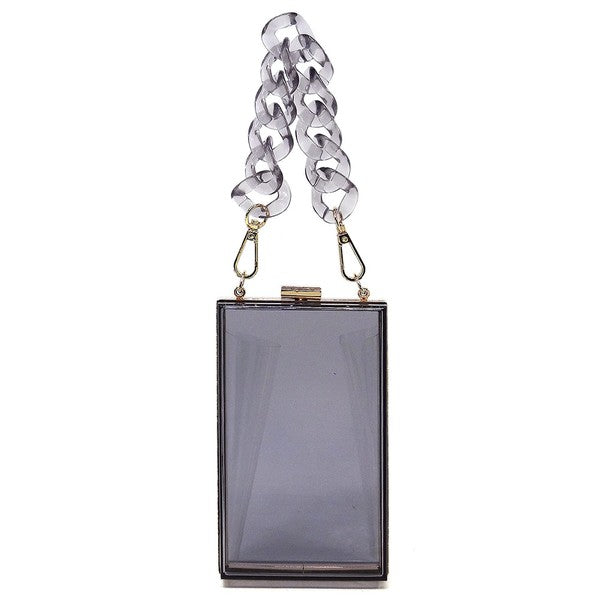 Crystal Clear Elegance: Acrylic Chain Crossbody