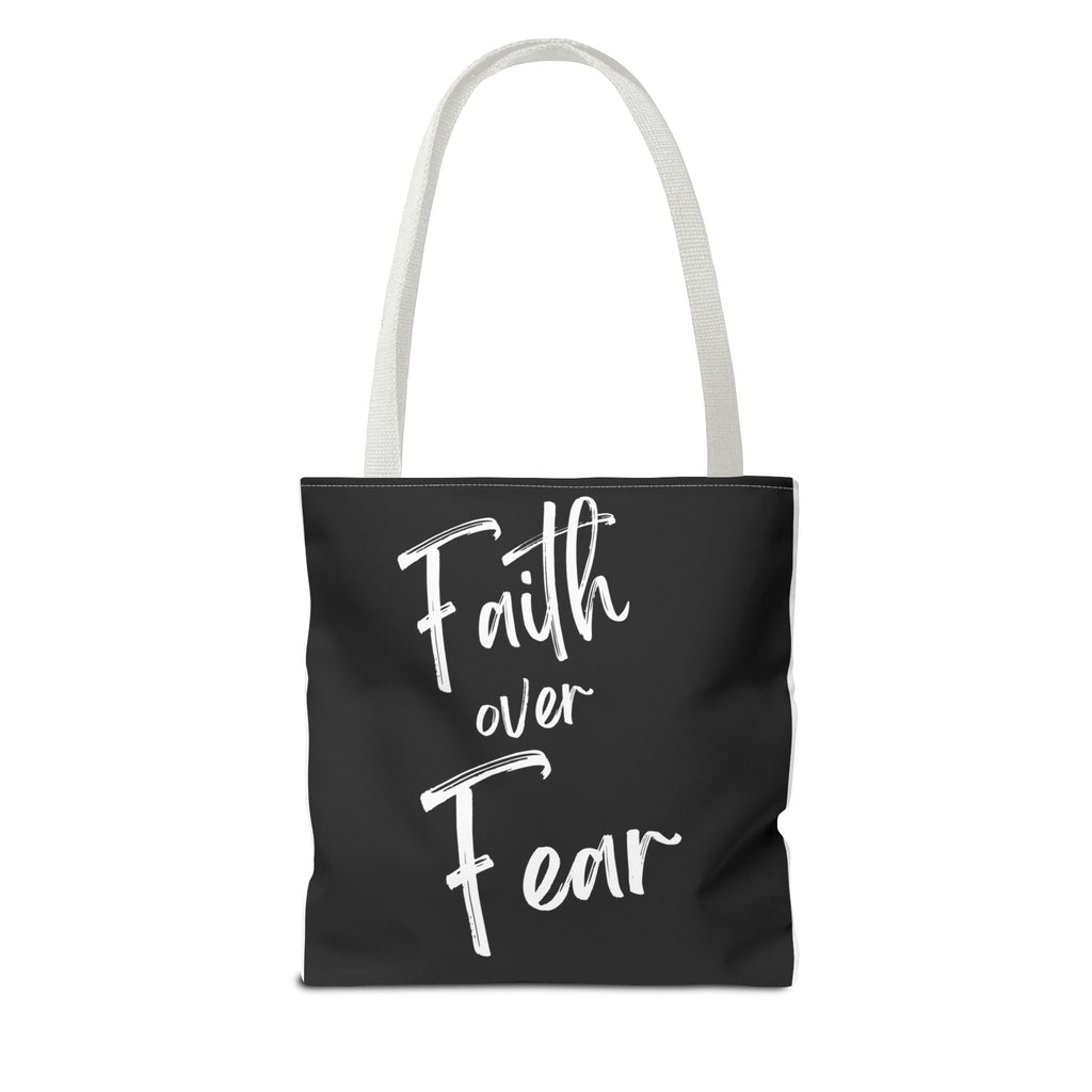 Faith It- Black Canvas Tote