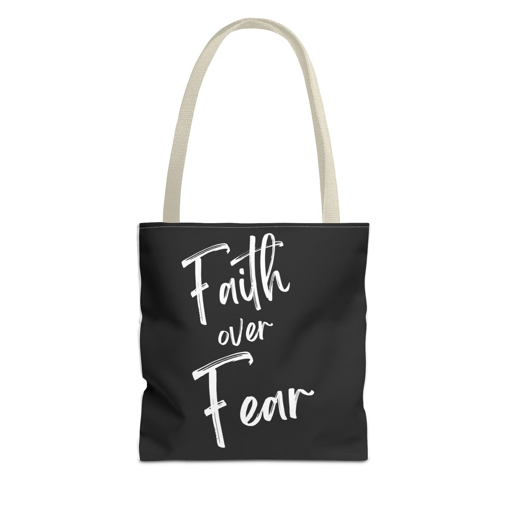 Faith It- Black Canvas Tote