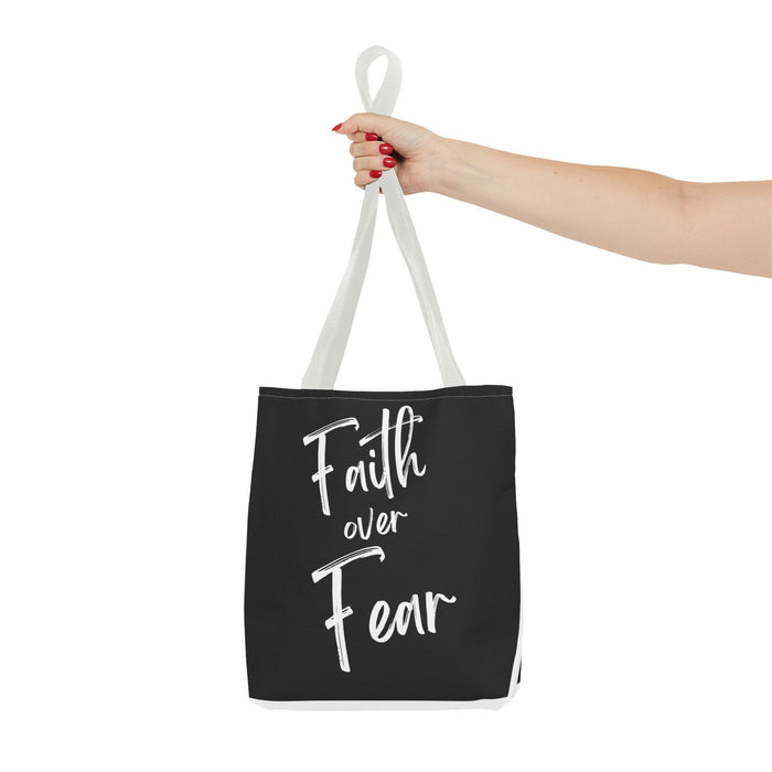 Faith It- Black Canvas Tote