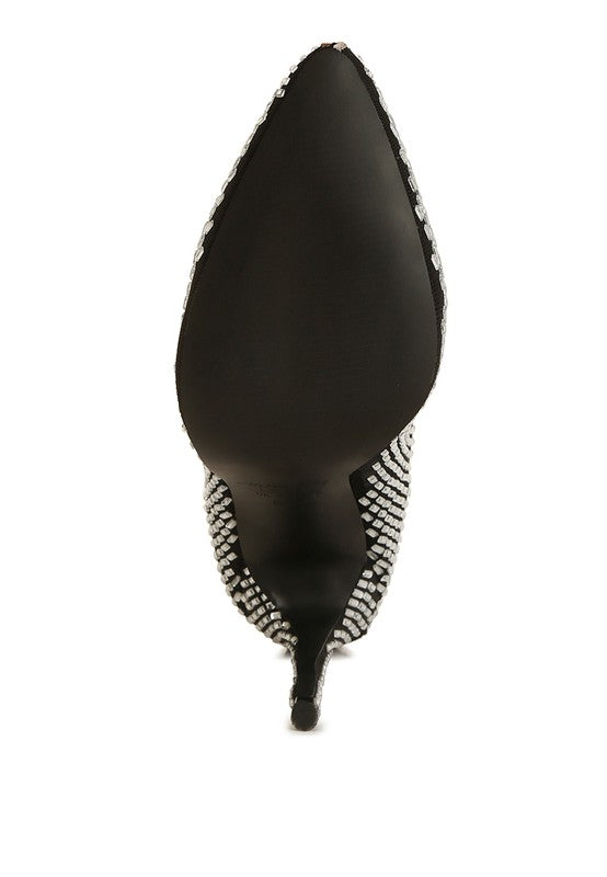 Fashion Forward- Rhinestone Embellished  Bootie