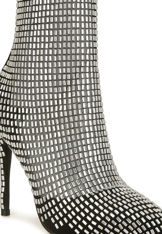 Fashion Forward- Rhinestone Embellished  Bootie