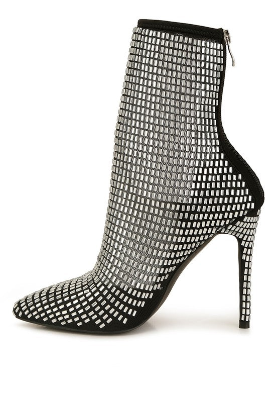 Fashion Forward- Rhinestone Embellished  Bootie