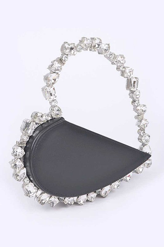 Hearts Desire- Rhinestone Heart Shape Handbag