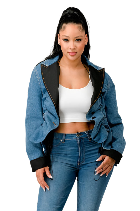 Step Above- Denim Blazer