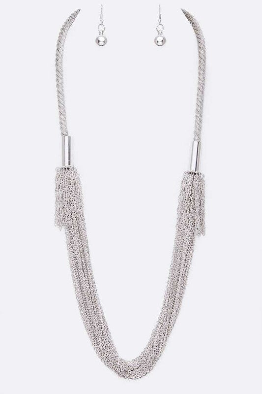 Endless Radiance-  Silver Necklace Set