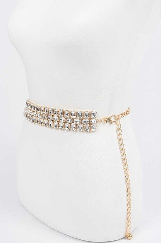 Fashion Junkie- Rhinestone Chain Belt