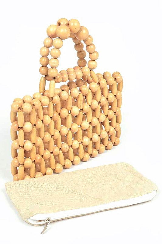 The City Girl-  Wooden Bead Clutch