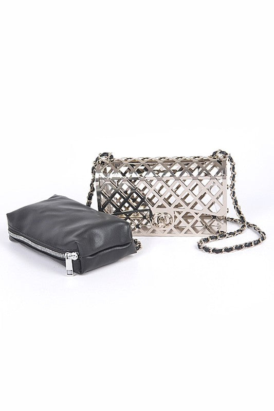 Metal Cage Iconic Shoulder Bag