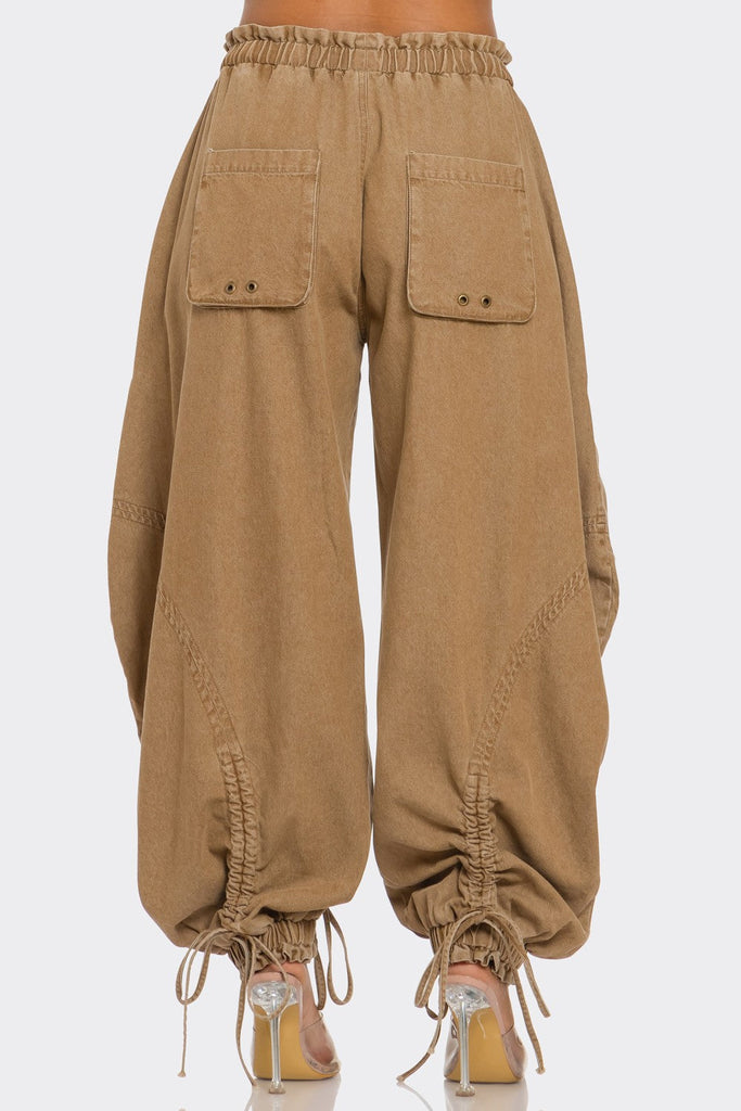 Get Loosed- Flowing Denim Drawstring Pant