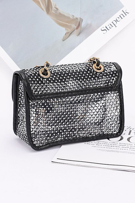 Be Ready- Rhinestone Shoulder Bag