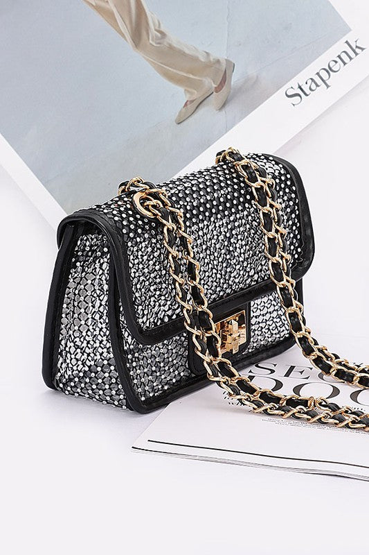 Be Ready- Rhinestone Shoulder Bag