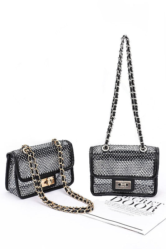 Be Ready- Rhinestone Shoulder Bag