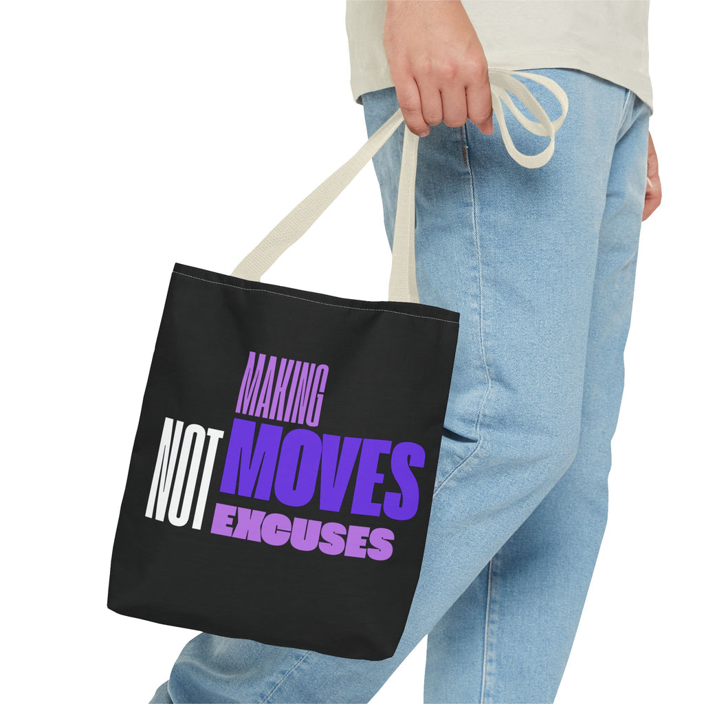 Making Moves- Black Canvas Top Handle Tote