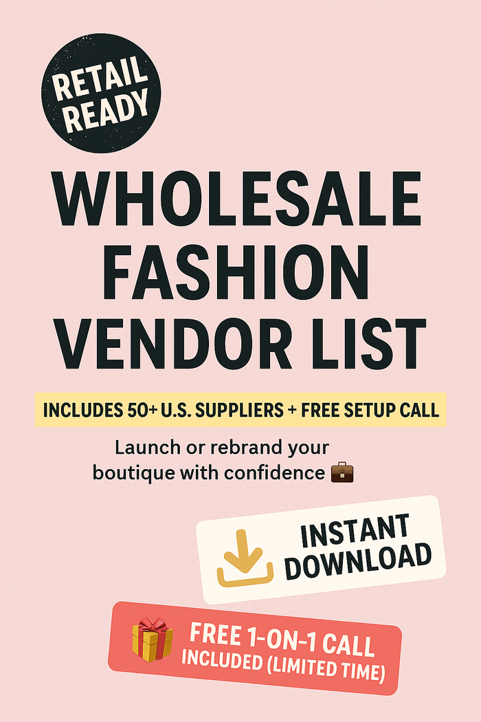 Wholesale Supplier Guide + Bonus Strategy Call