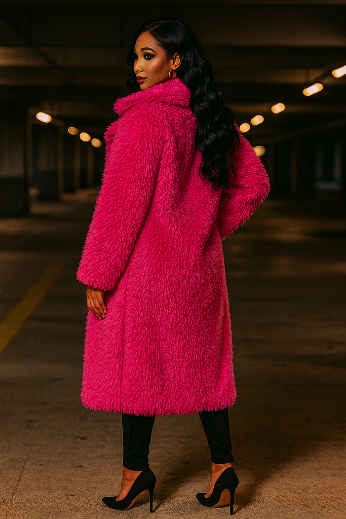 Runway Ready-Heavy Fuzzy Long Jacket