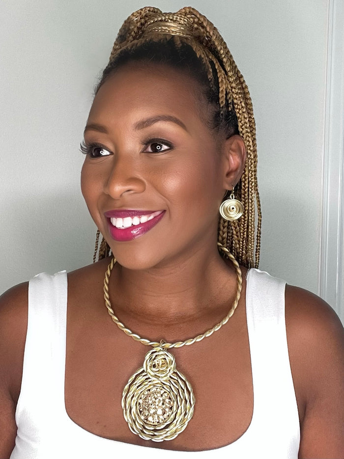 Chain Affair- Gold Rope Fashion Necklace Set