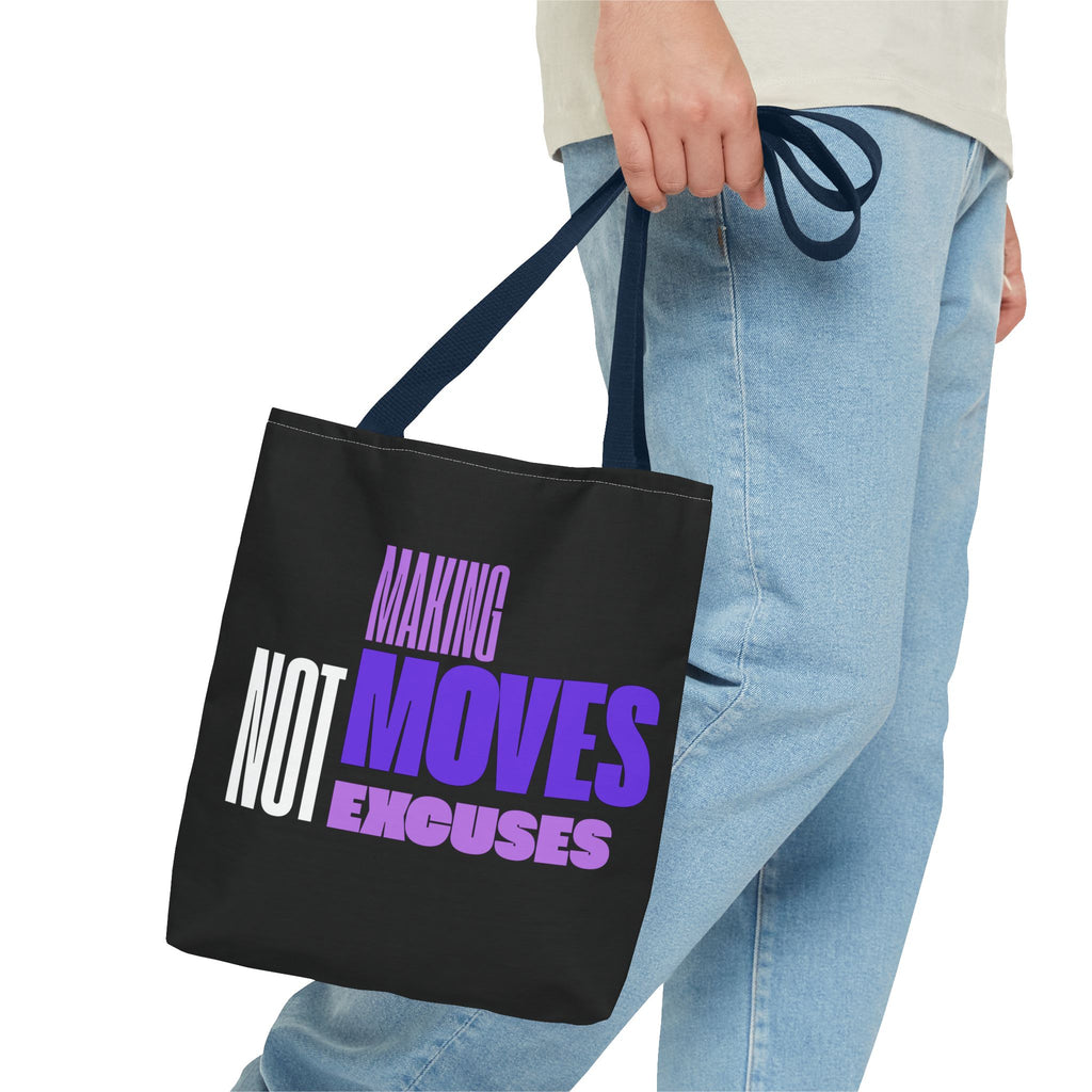 Making Moves- Black Canvas Top Handle Tote