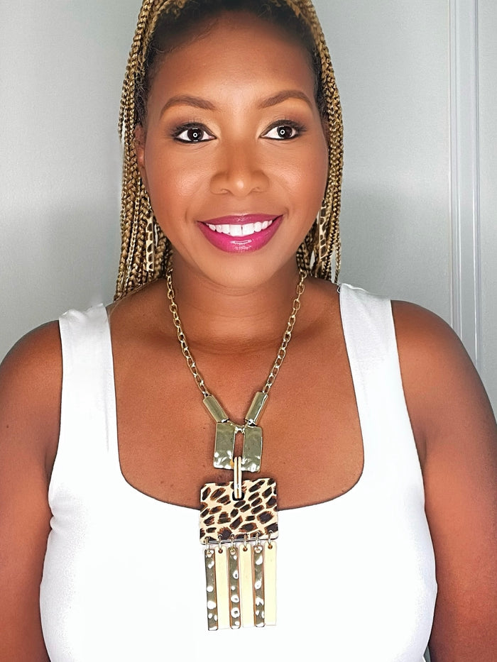 Safari Fun- Animal Print Fashsion Necklace Set